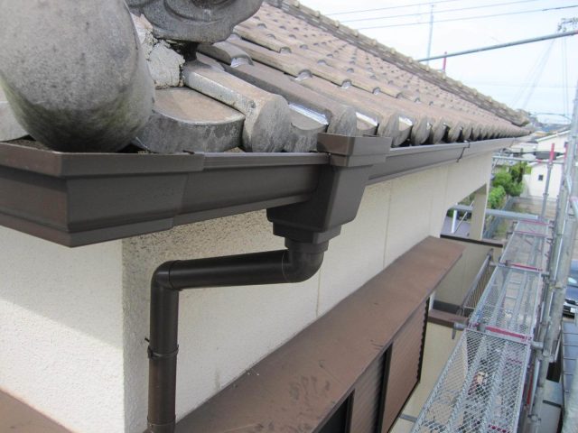姫路市で交換された雨樋